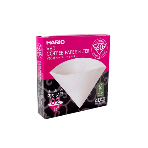 Hario V60 White Filters Size 2 - 40 count