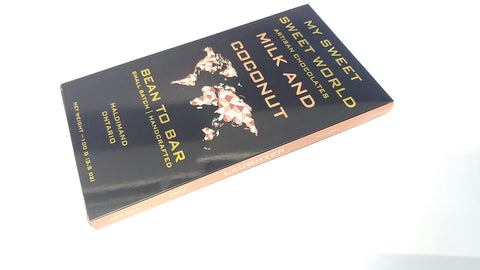My Sweet Sweet World Milk and Coconut Chocolate, per 100 g bar