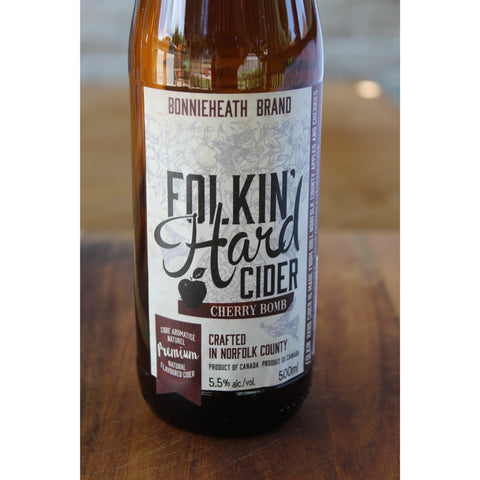 Bonnieheath Estate Winery - Folkin' Hard Cherry Bomb Cider, 500 mL