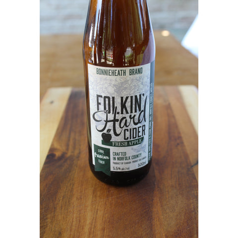 Bonnieheath Estate Winery - Folkin' Hard Fresh Apple Cider, 500 mL