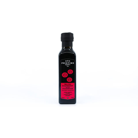 Raspberry infused Baco Noir vinegar, per bottle