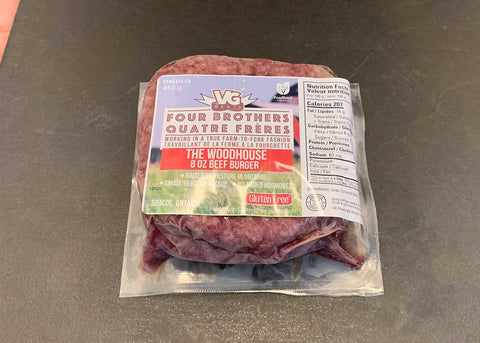 Woodhouse Beef Patties, per 8 oz - 2 Pack