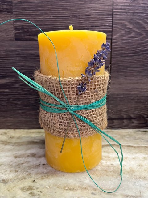 Natural Beeswax Candles, per each