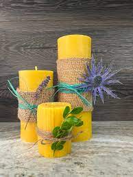 Natural Beeswax Candles, per each